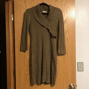 Calvin Klein cable knit sweater dress.